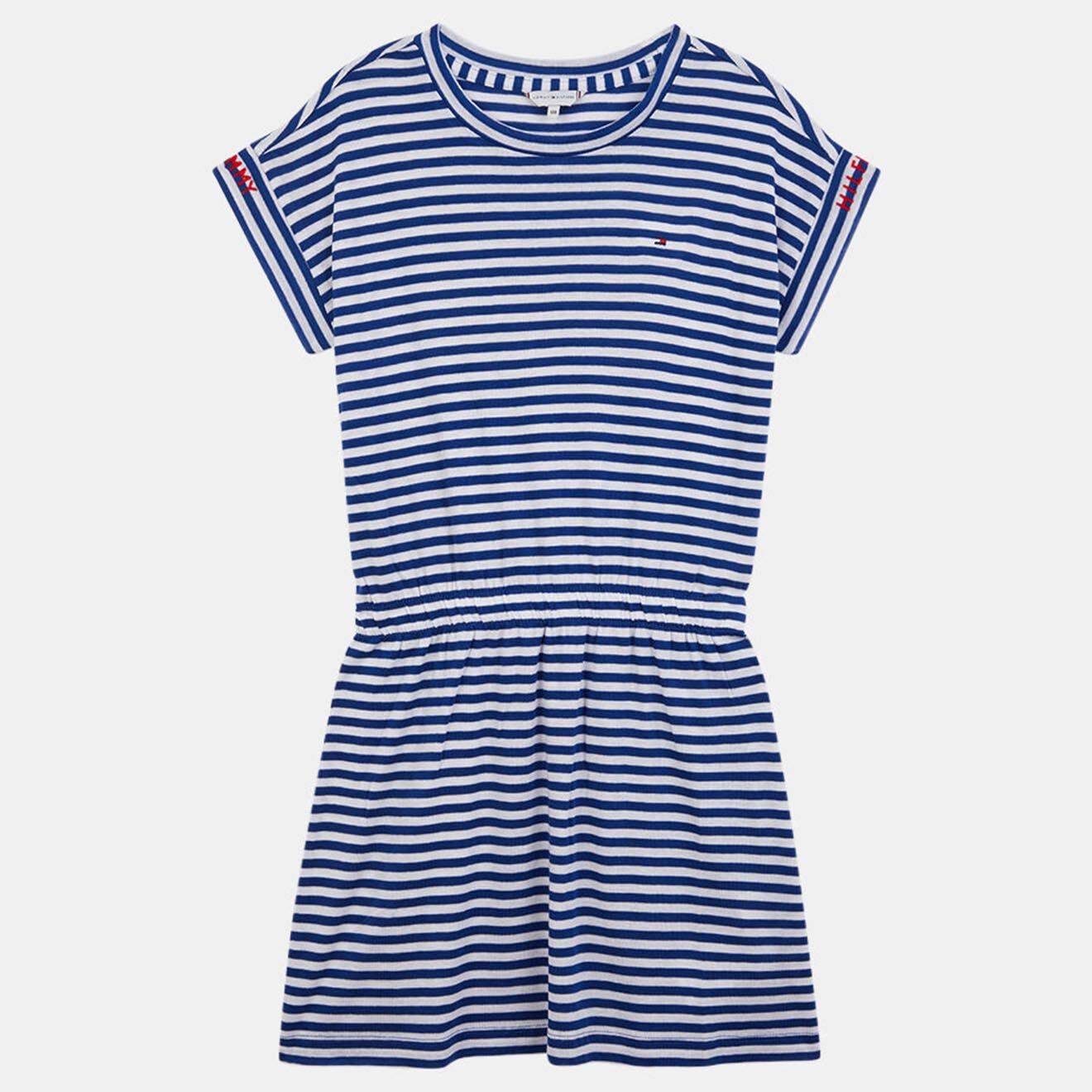 Tommy Hilfiger Robe droite à rayures bleu/blanc