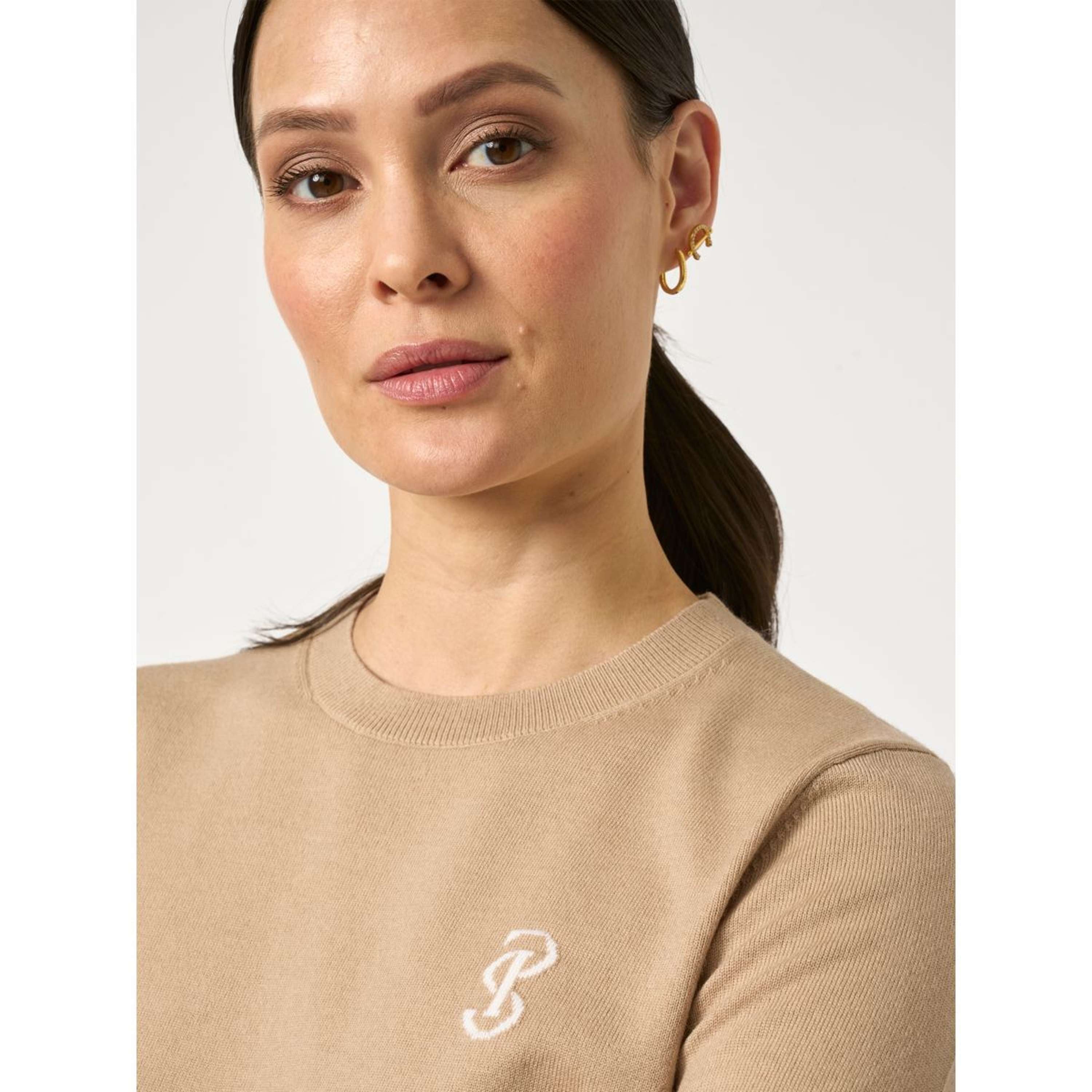PS of Sweden Trui PS Logo Desert Beige