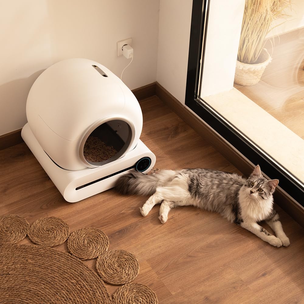 Cecotec Bac à Litière Autonettoyant pour Chats Pumba 8500 CleanKitty Smart. Triple Système de Désodorisation, Contrôle Via WiFi et Écran, Silencieux e