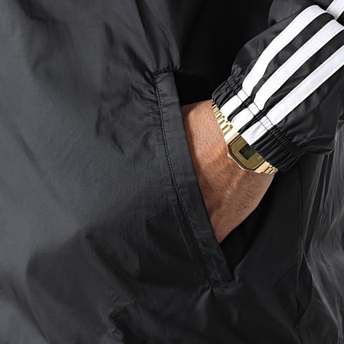 Veste Zippée Capuche A Bandes 3 Stripes HB9489 Noir