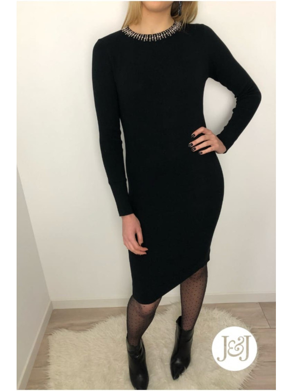 Robe en maille Noire Dallas