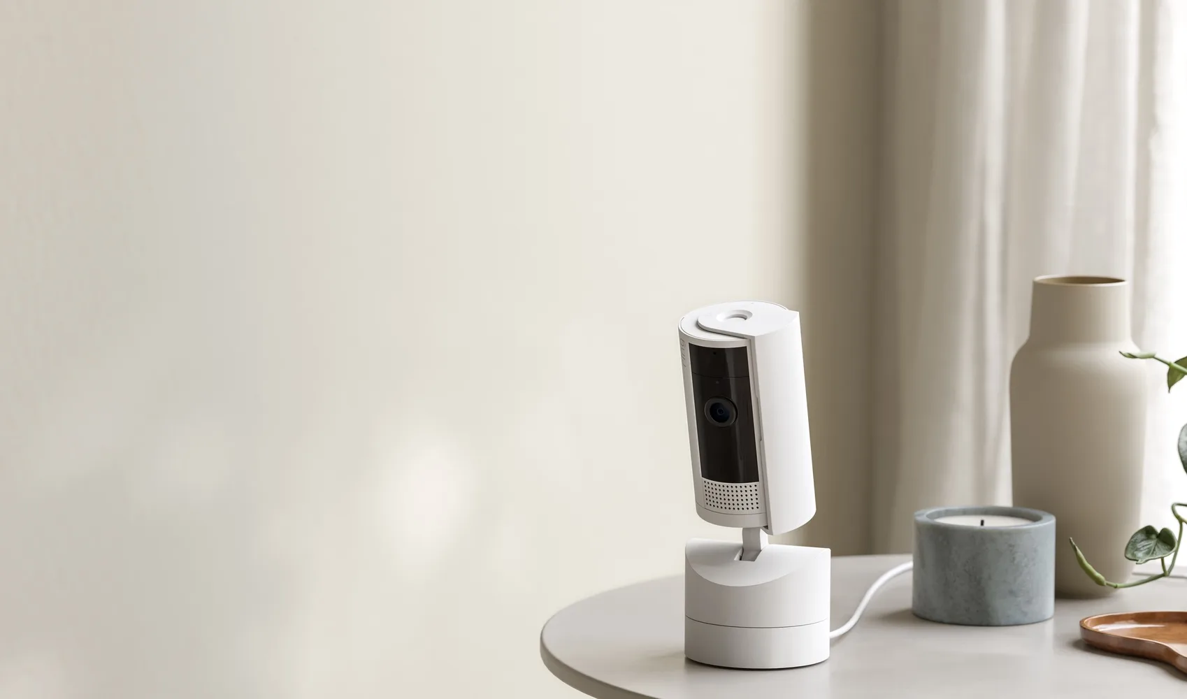 Ring Pan-Tilt Indoor Camera Blanc Caméra de surveillance