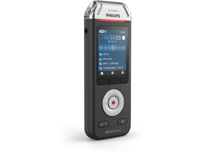 Philips Diktiergerät DVT2110 Mobiles Diktiergerät für Stereoaufnahmen