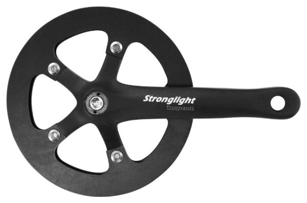 PEDALIER ROUTE STRONGLIGHT 8V. IMPACT S NOIR 170mm 42dts AVEC CARTER POUR TRANSMISSION AVEC TENDEUR DE CHAINE (AXE CARRE 118mm)