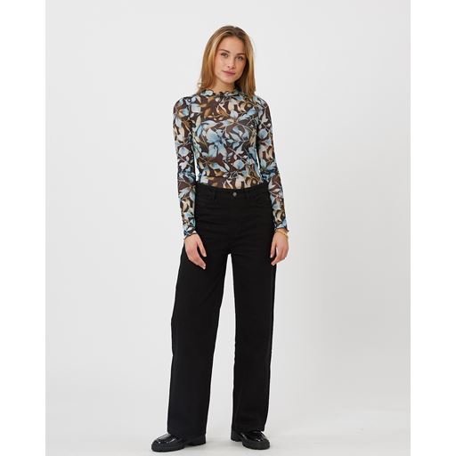 Moves Markhild Langærmet Bluse, Sort, S