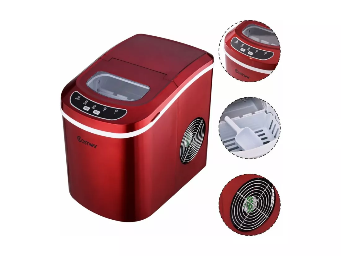 Machine à glaçons portable machine pour glace réservoir 2,2l,12kg/24h 9 glaçons par 6-13min