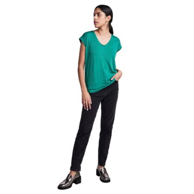 Tee-shirt à manches courtes femme Pcbillo Lurex Stripes PIECES