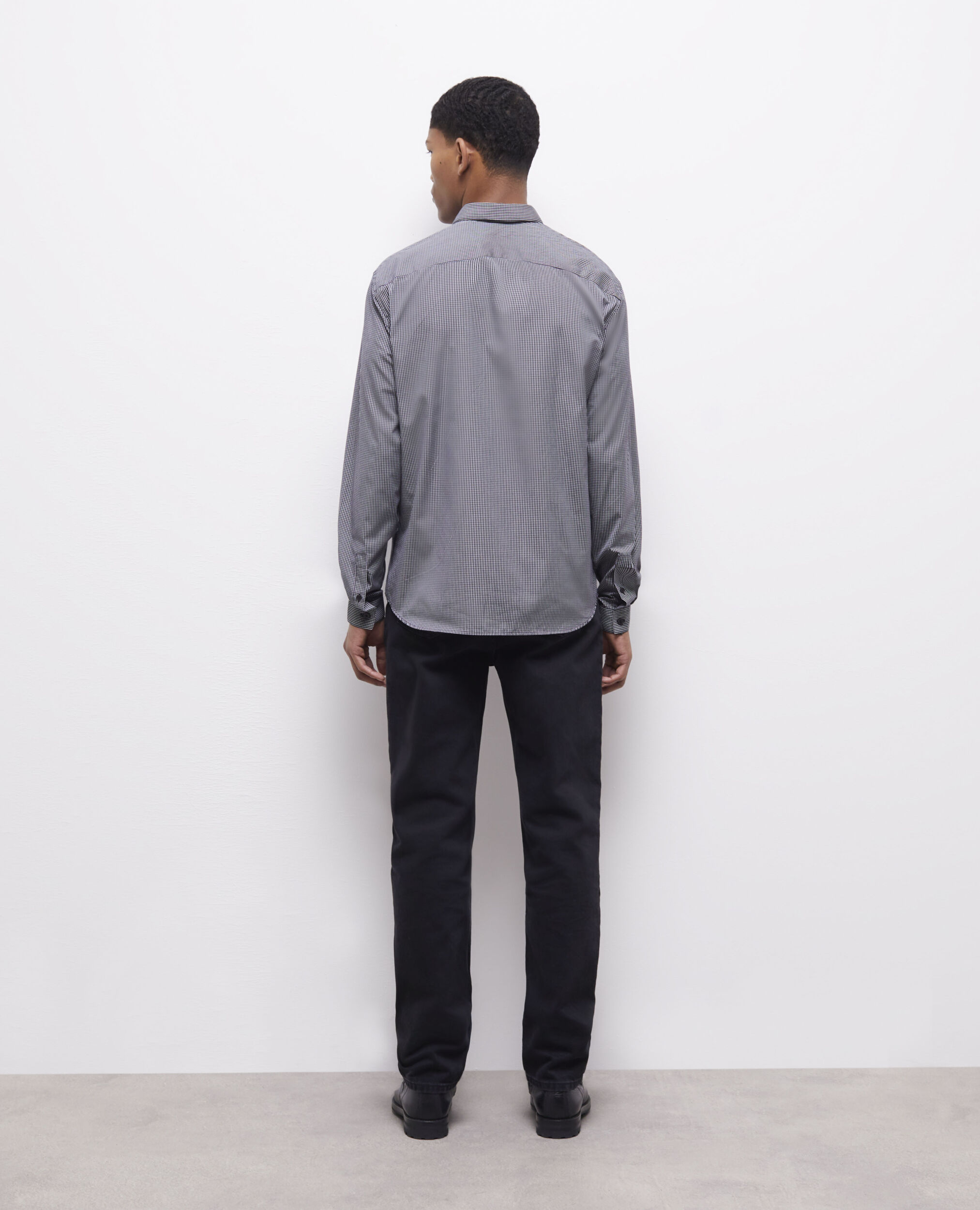 Chemise col classique à carreaux