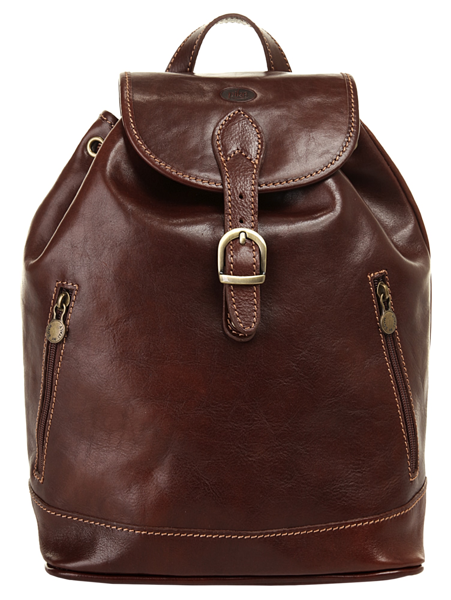 Piké Cityrucksack echt Leder, Made in Italy