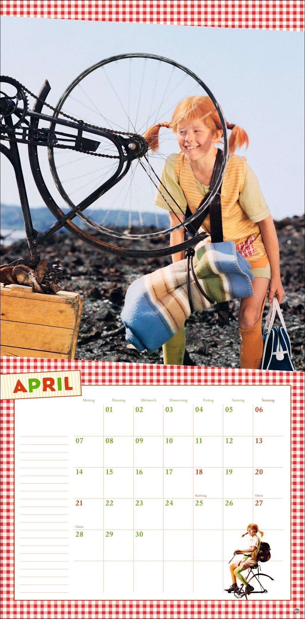 Pippi Langstrumpf Broschurkalender 2025