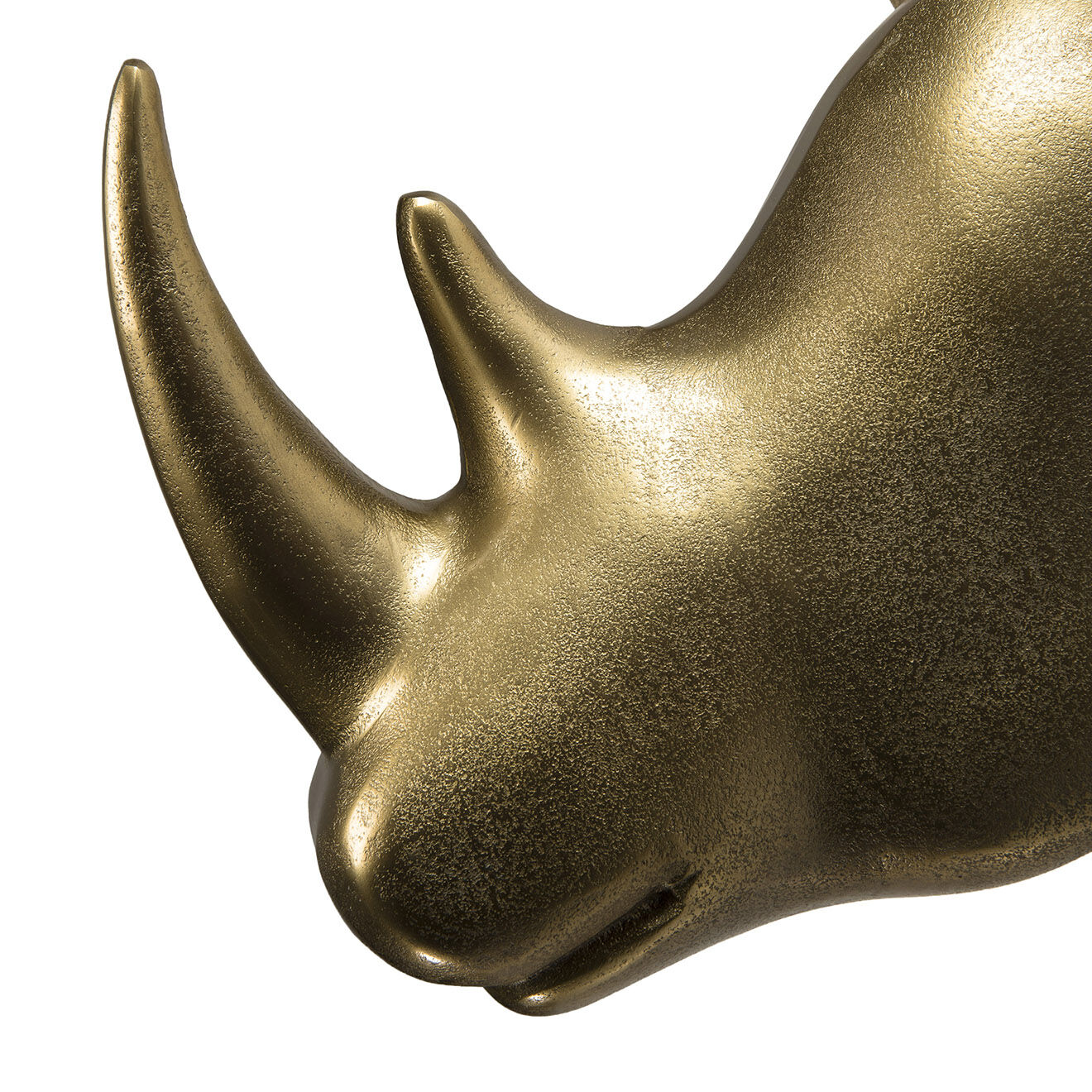 Macabane Sculpture rhinoceros Jonas dorée - 29x33x33 cm