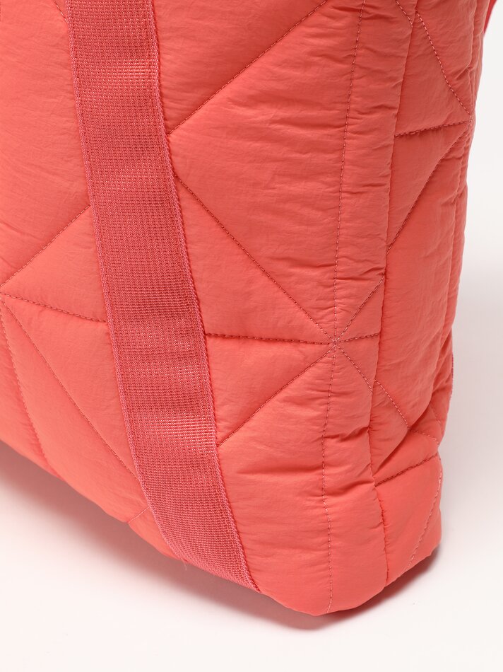 Sacola de compras acolchoada - Coral
