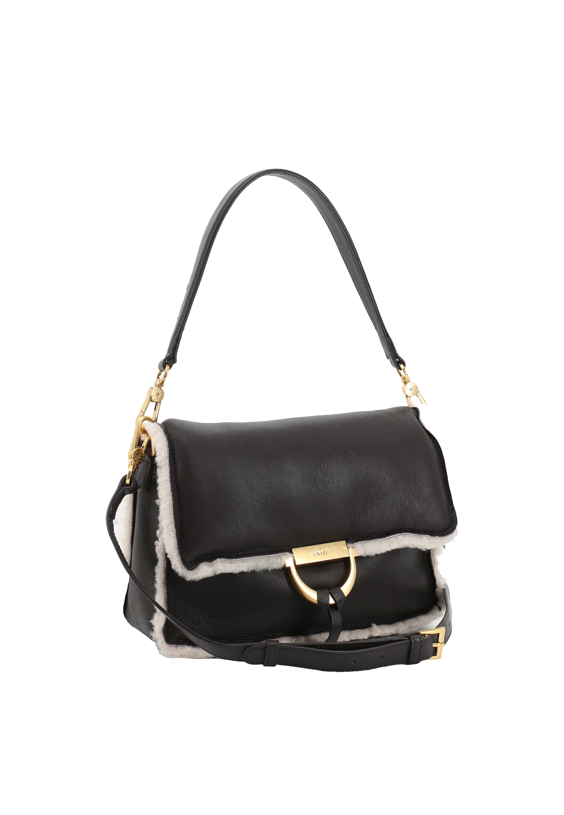 Shoulder Bag TEMI Leather Shearling reversible Standard