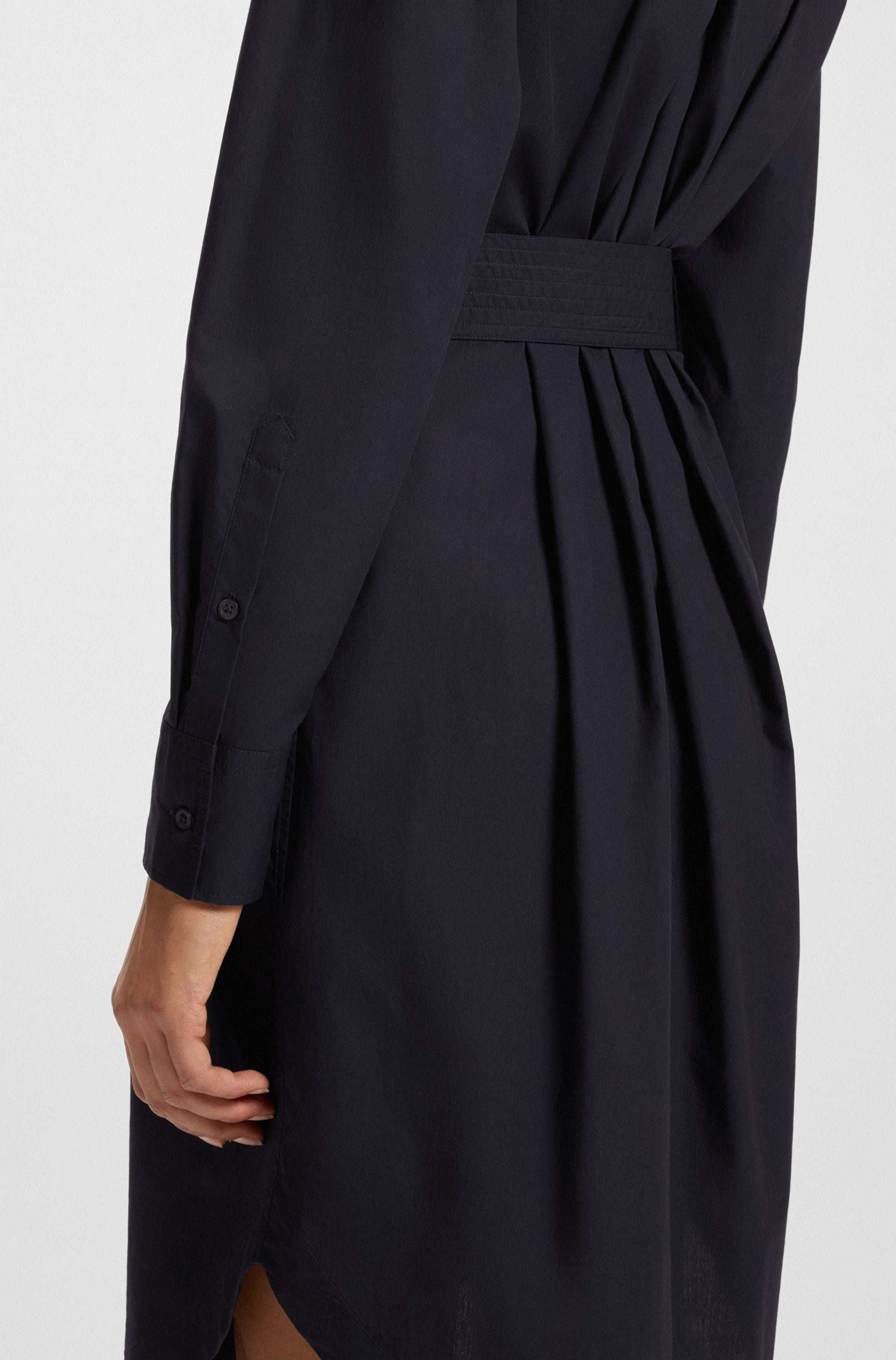 BOSS ORANGE Hemdblusenkleid »Delegant Premium Damenmode« mit Gürtel mit D-Ring-Schliesse