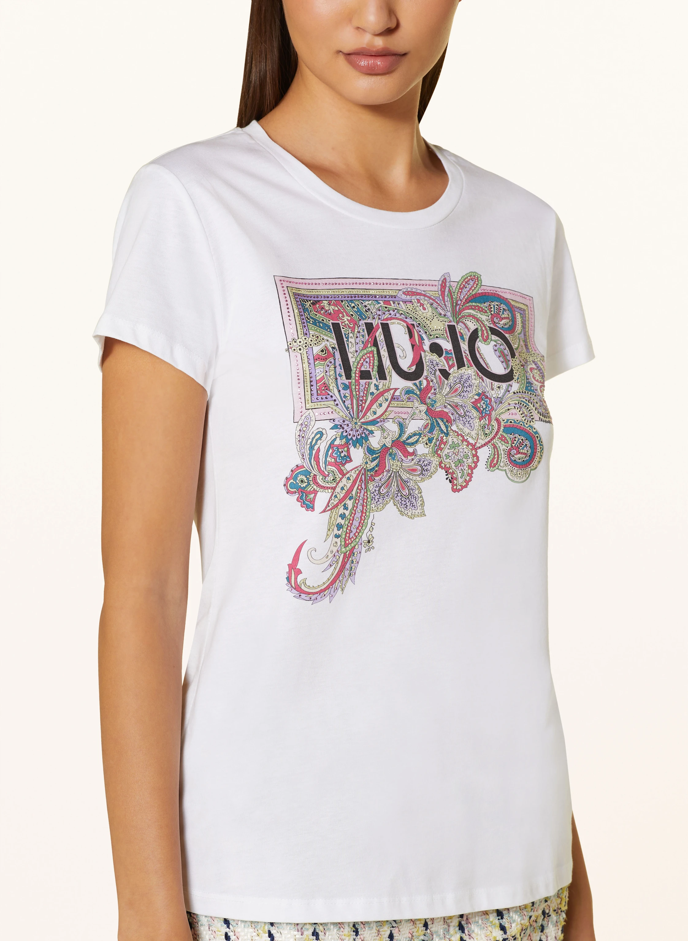 LIU JO T-Shirt mit Schmucksteinen