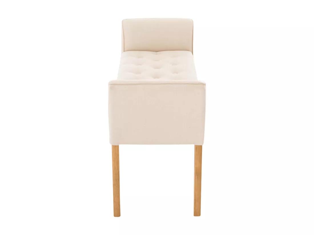 Banquette - Similicuir & Bois - Crème - Cleopatra