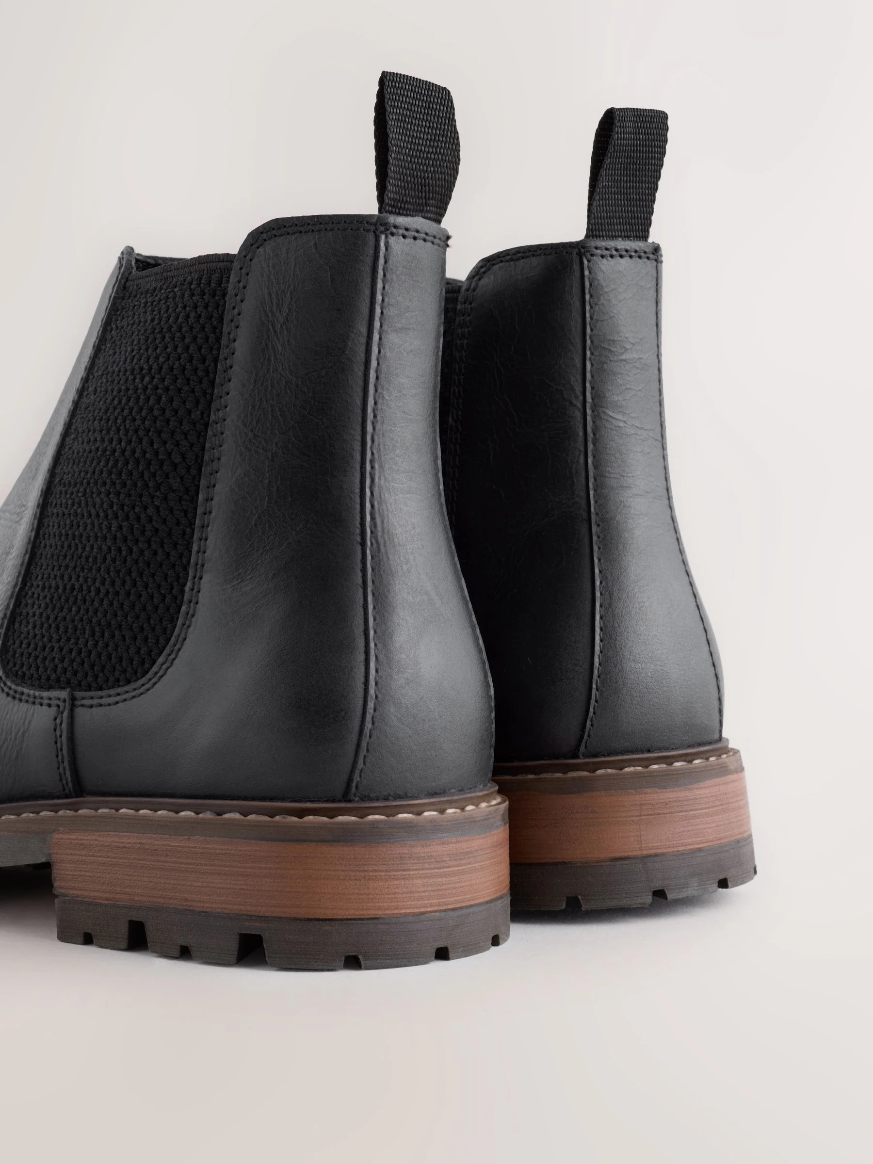 Zwart - Casual leren chelsea-laars