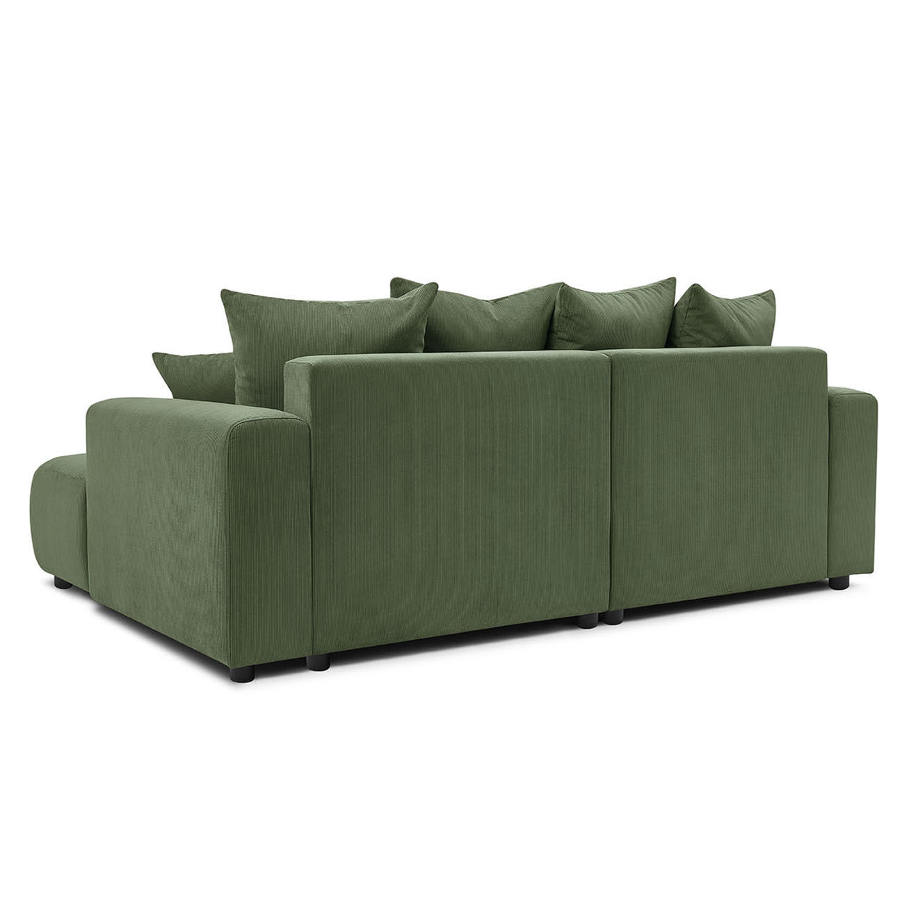 Bobochic Canapé d'angle fixe droit Enjoy vert - 237x147x95 cm