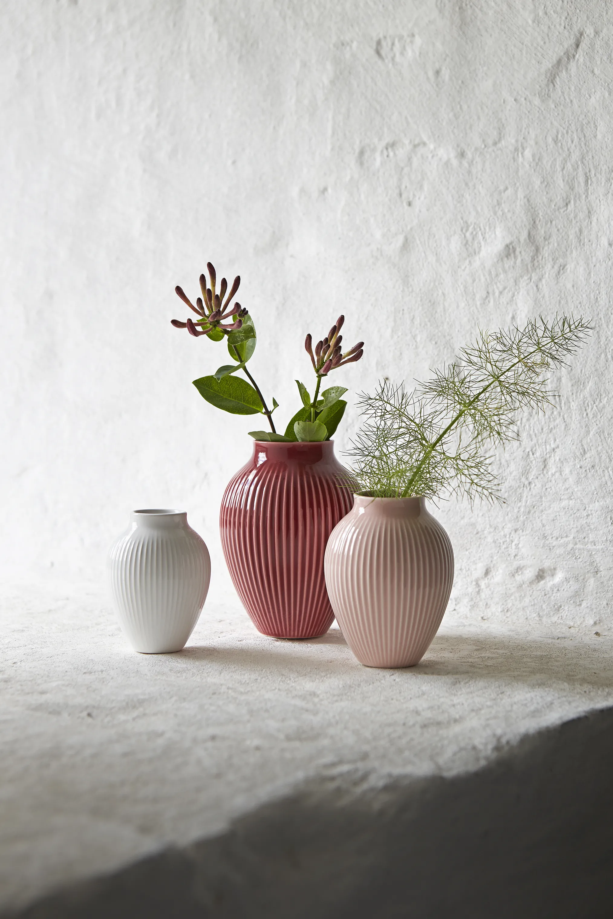 Knabstrup Keramik Riller Vase - 3 stk.