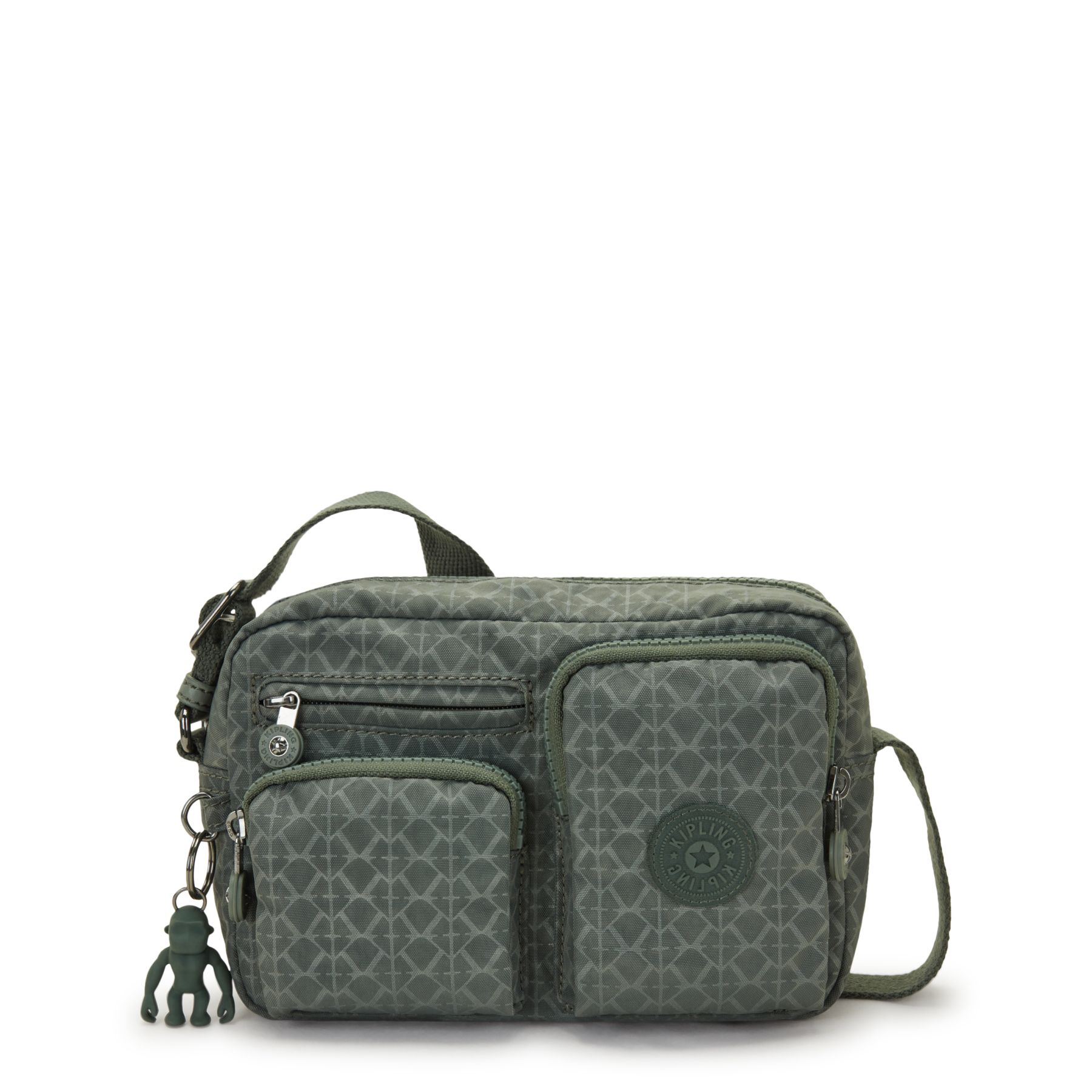 ALBENA Petit Sac Bandoulière à Poches - Sign Green Embosse