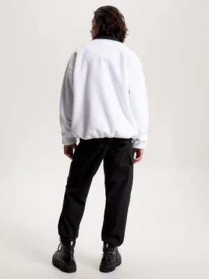 Moletom essencial tonal com zíper até a metade em sherpa