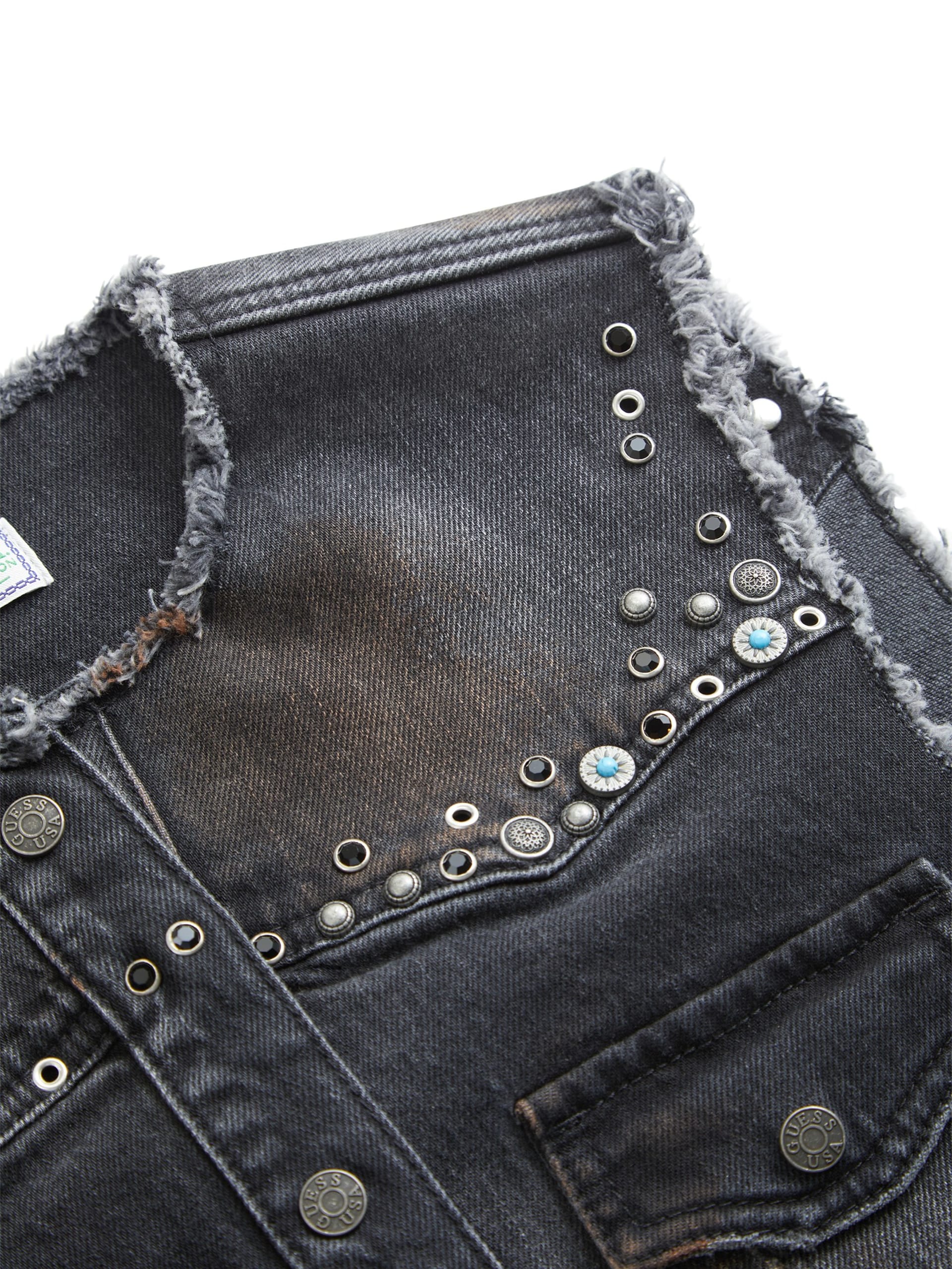 colete de brim estilo western