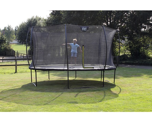 EXIT Silhouette trampoline met veiligheidsnet Ø 427 cm zwart