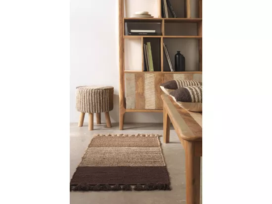 Paillasson en jute et coton 60x120 cm