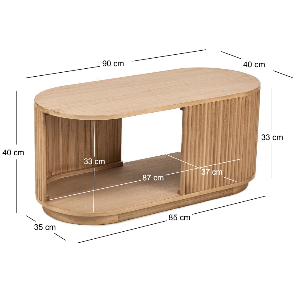 Salontafel van essen