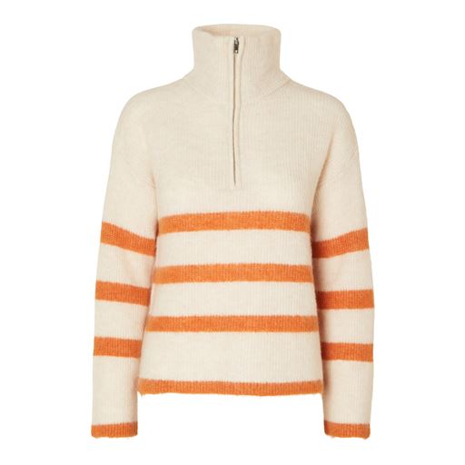 Selected Femme Maline Striktrøje, Birch/Marmalade, L