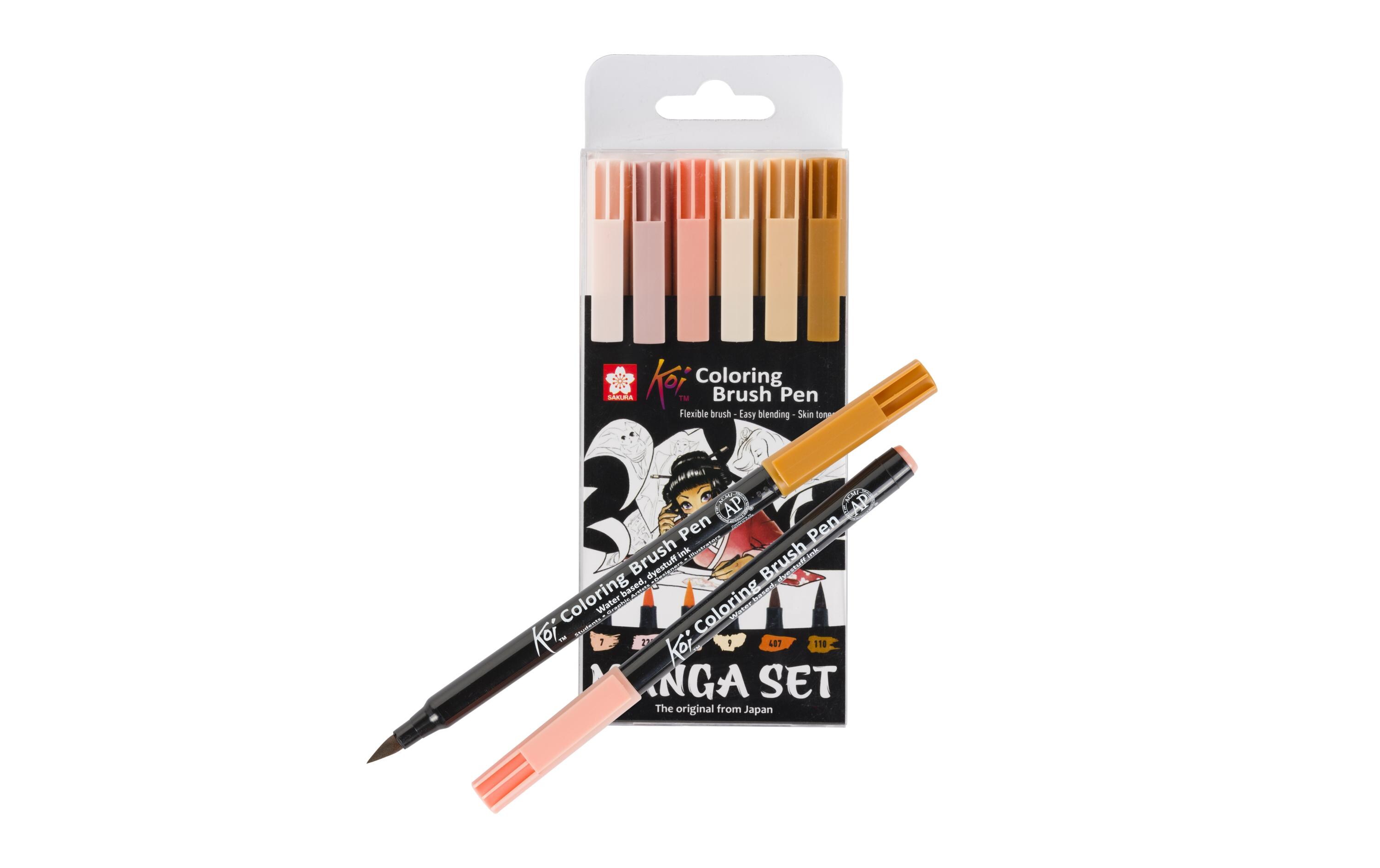 Brushpen Manga Koi MehrfarbigManga-Kollektion mit 6 Koi Colouring
