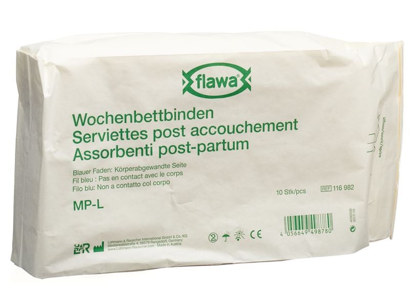 FLAWA Wochenbettbinden MP-L 10 Stück Wochenbettbinden