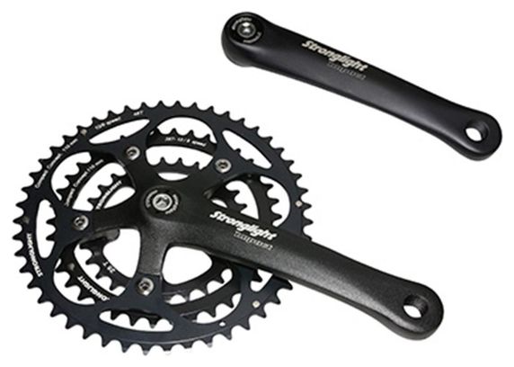PEDALIER ROUTE STRONGLIGHT 9-10V. IMPACT NOIR 170mm 48-38-28 COMPATIBLE 8V. (AXE CARRE 115mm)