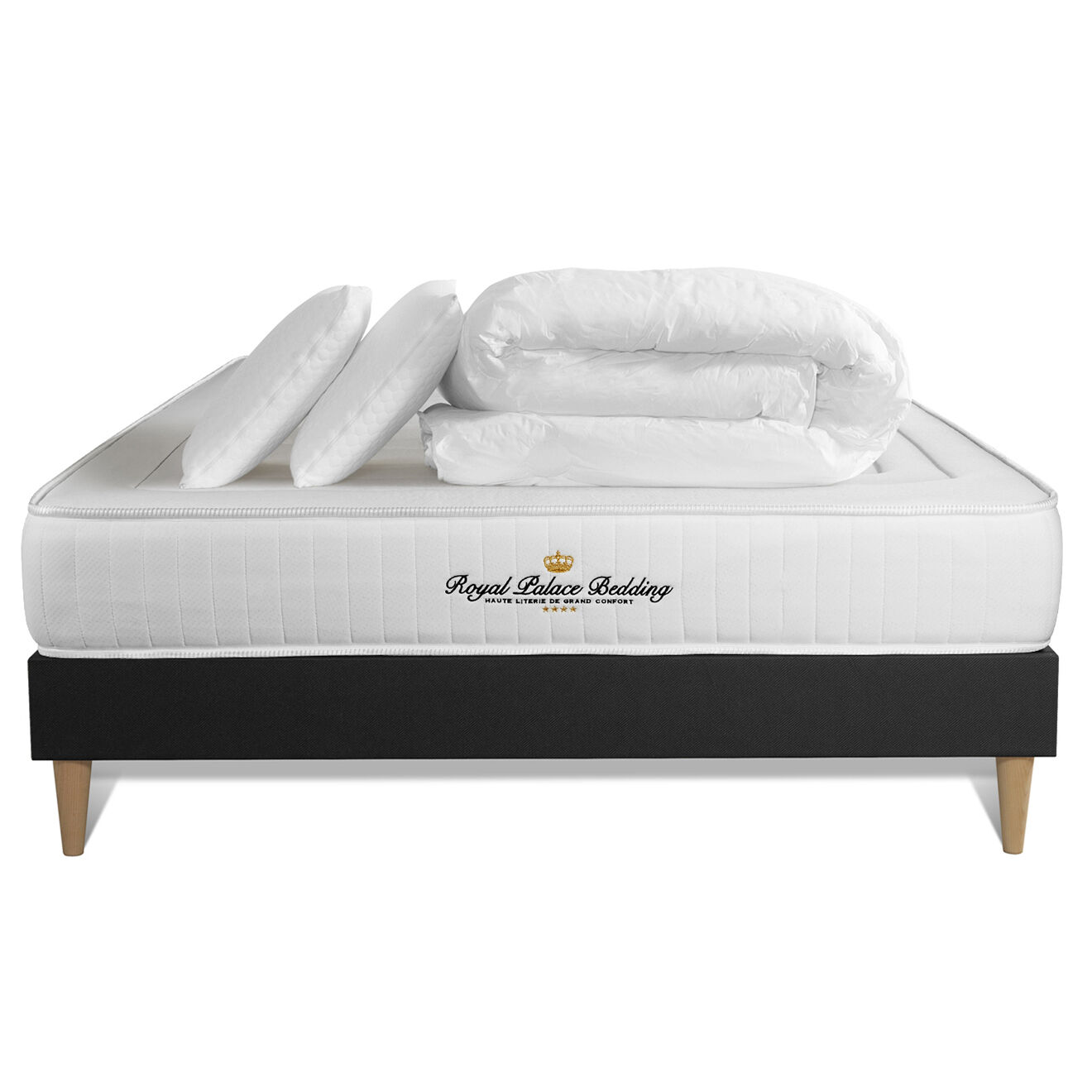 Royal Palace Bedding Pack dodo 5 pièces Nottingham noir - 140x190 cm