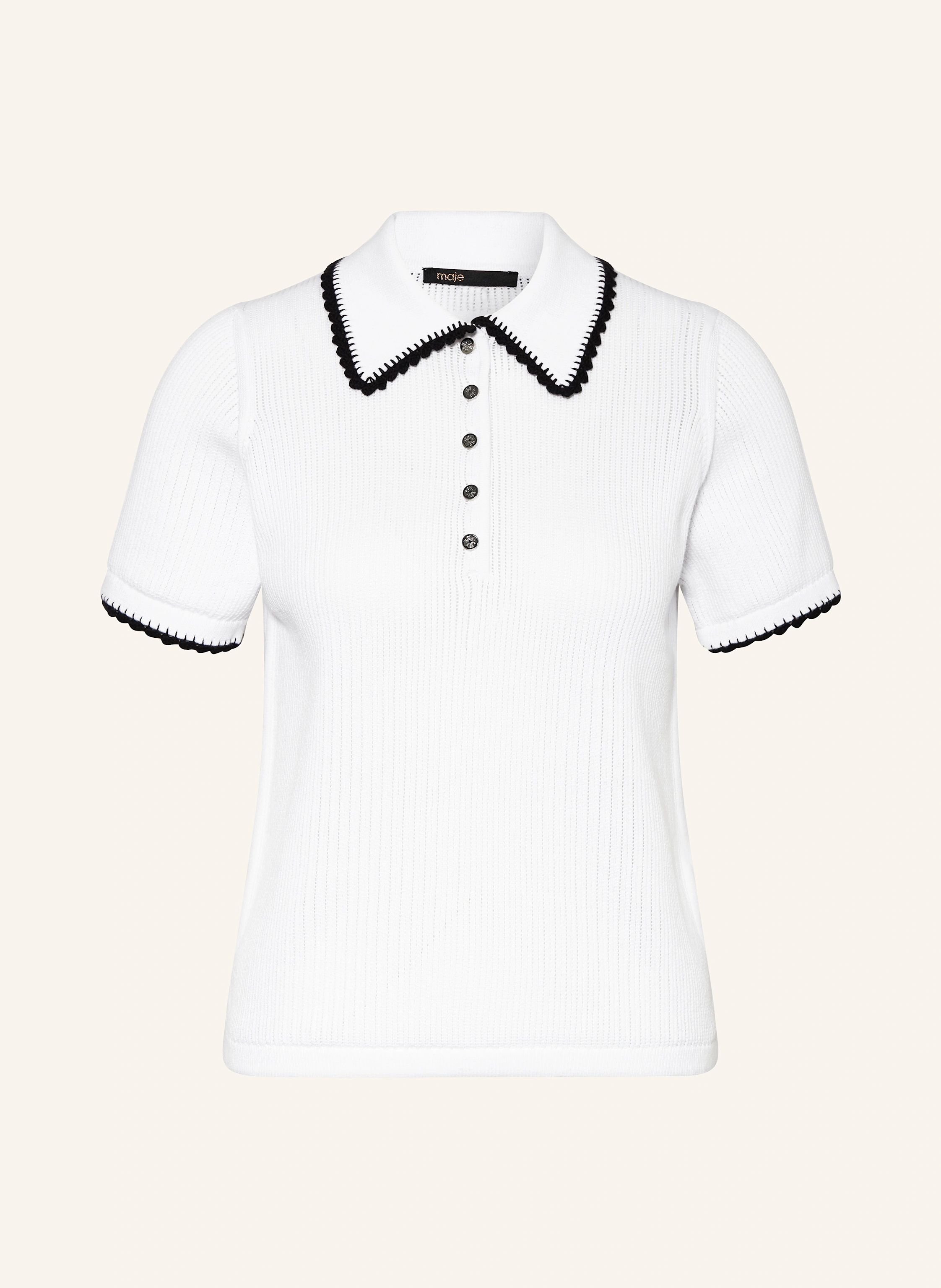 maje Strick-Poloshirt
