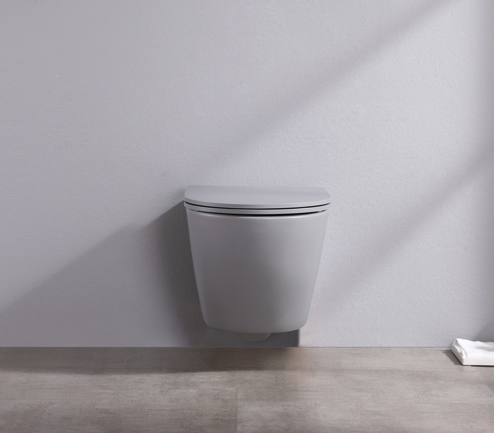 Geberit UP720 toiletset met Saniclear Itsie mat grijze toiletpot randloos met softclose zitting