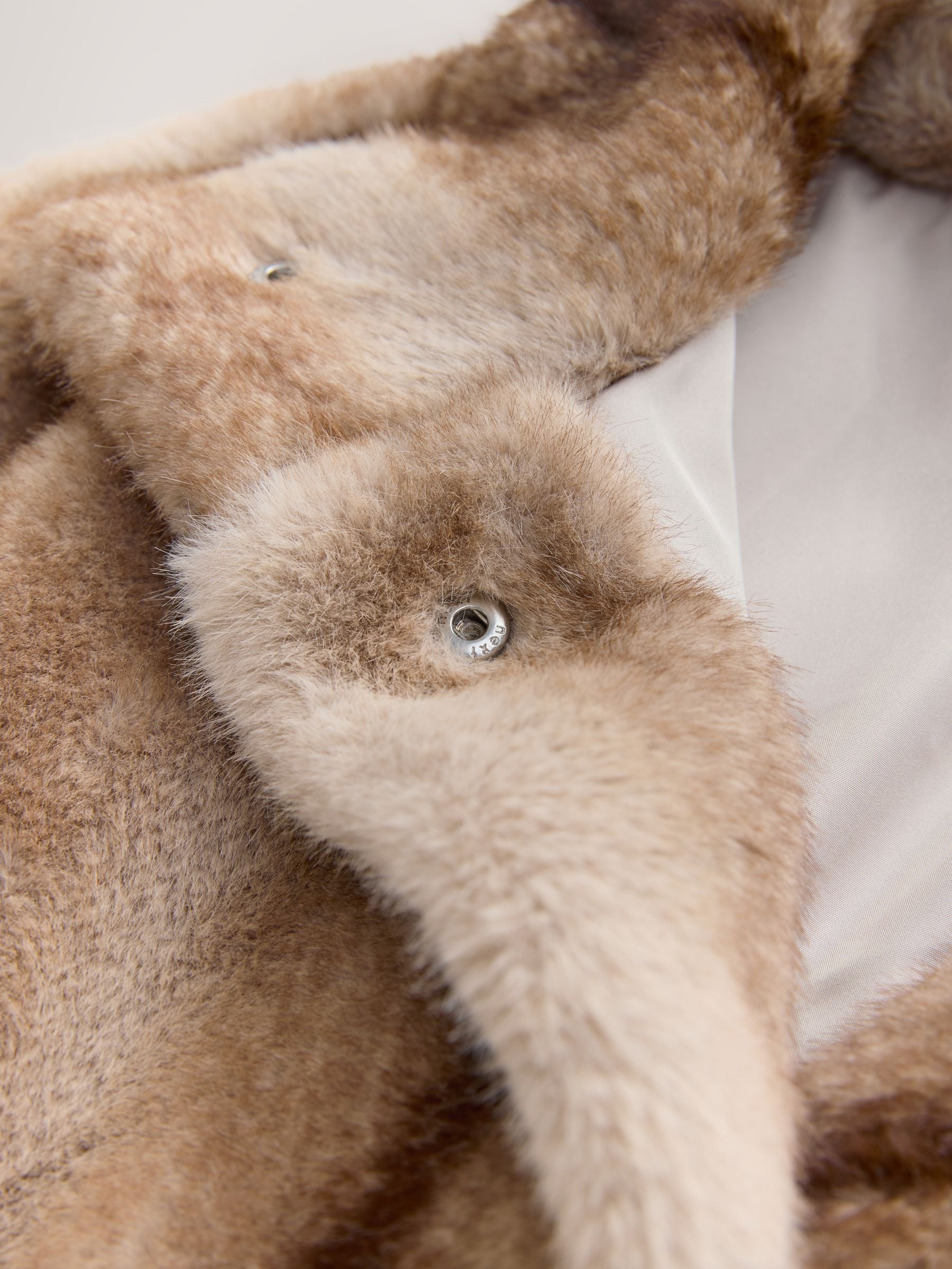 Camel - Faux Fur Tie Waisted Gilet