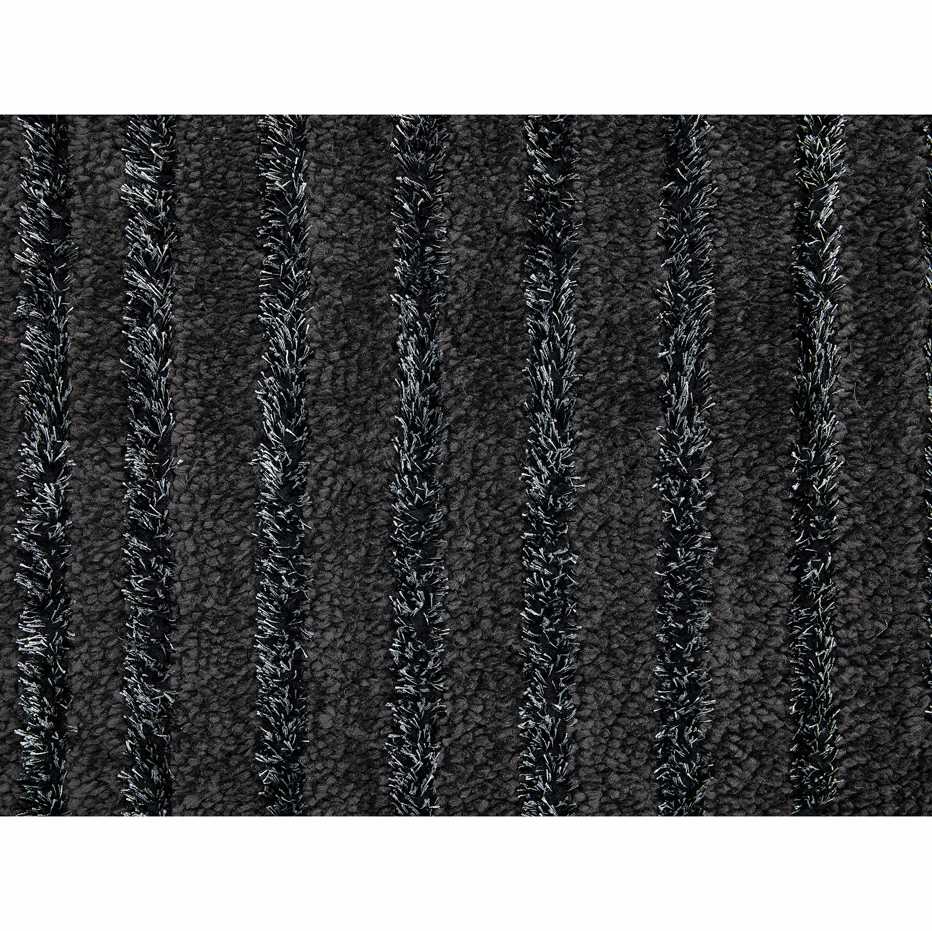 Teppich - anthrazit - Hoch-Tief-Design - 80x150 cm