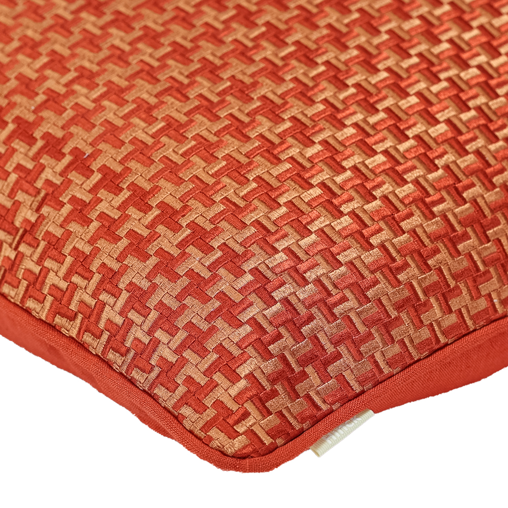 Sierkussen Richstitch linnen terra 40x40 cm