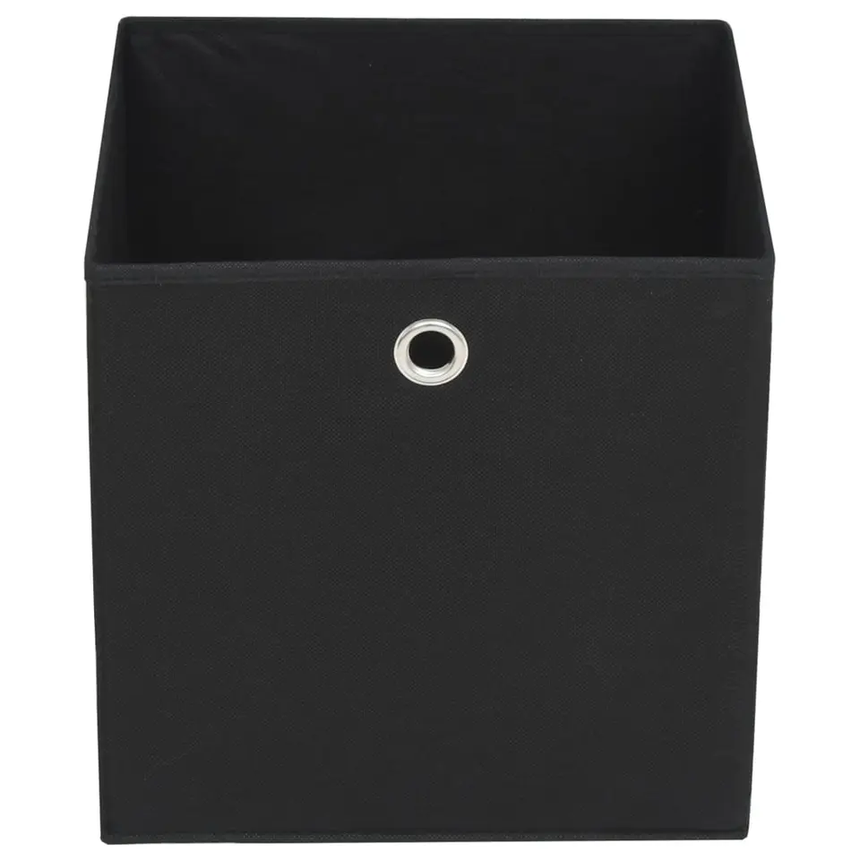 vidaXL - Opbergbox - Zwart - Stof - 4 stuks