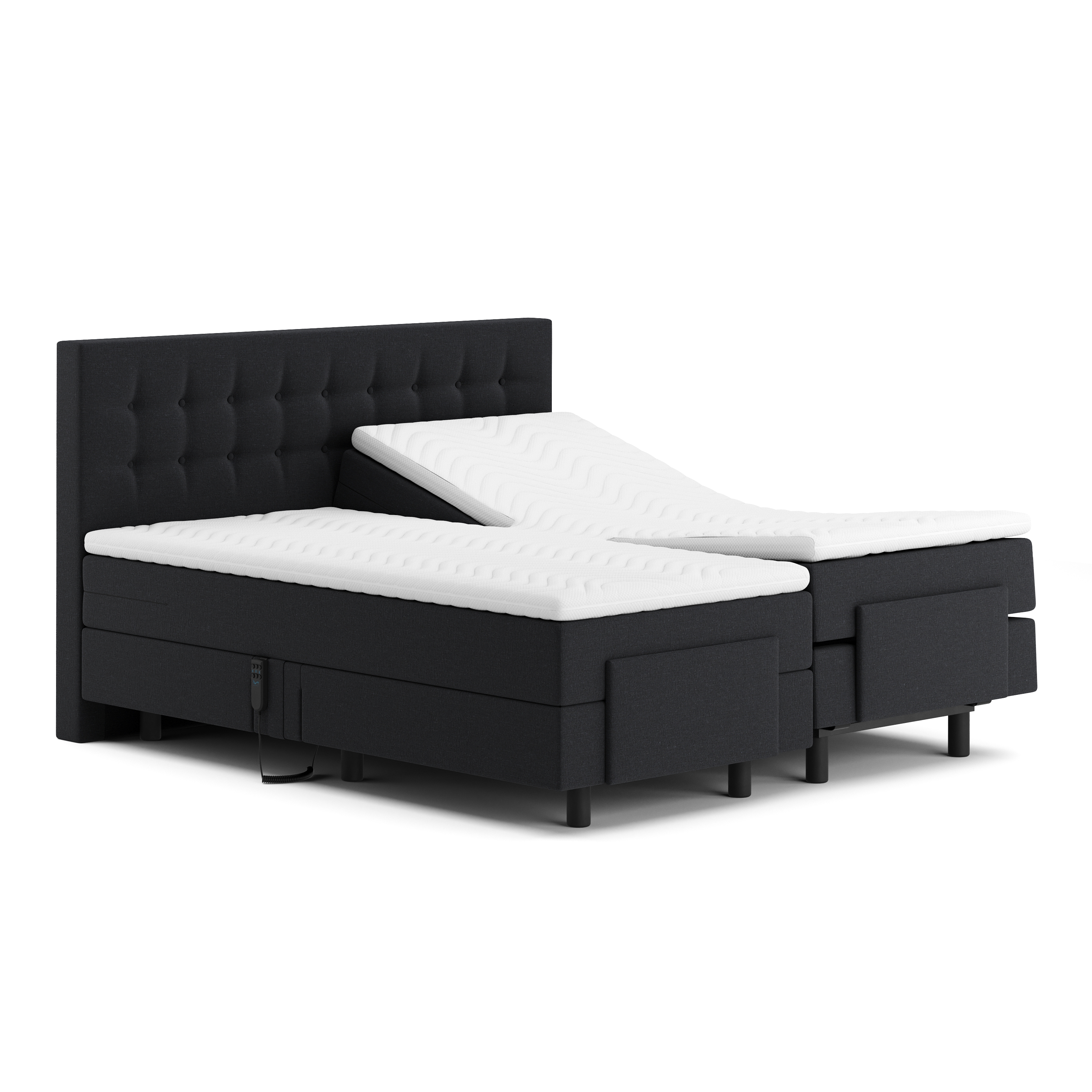 Boxspringbett GLOAM mit Elektromotor anthrazit