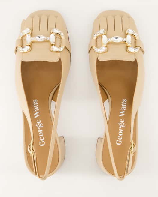 George Watts L6002 Slingpumps in Beige