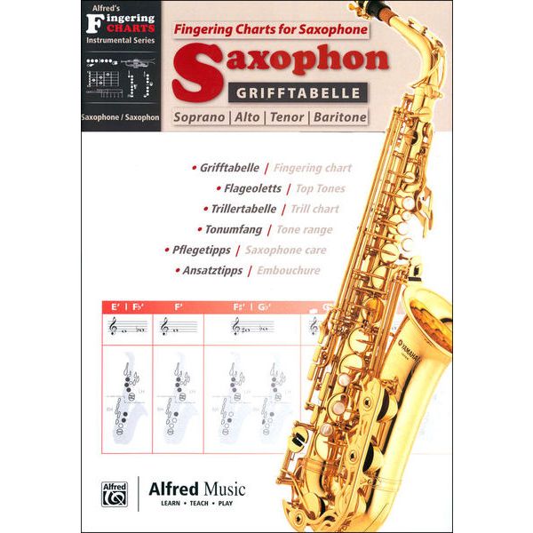 Alfred Music Publishing Grifftabelle Saxophon