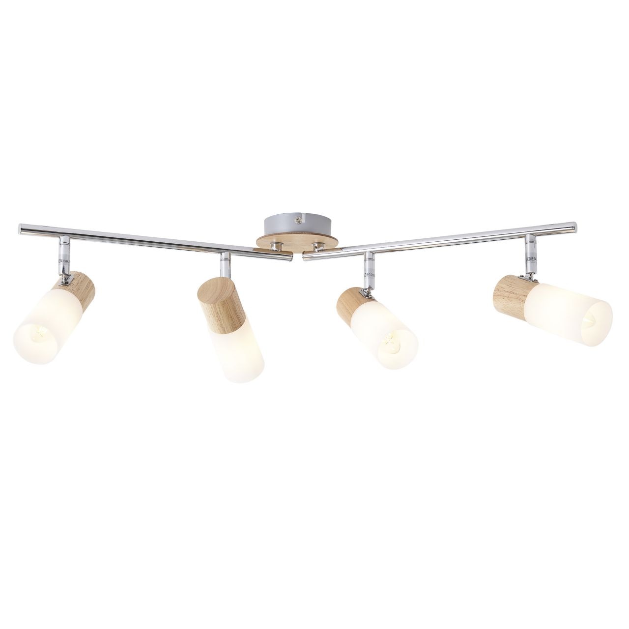 Brilliant Deckenstrahler »Babsan« E14 1 Stk. Spotrohr 4flg holz hell/weiss