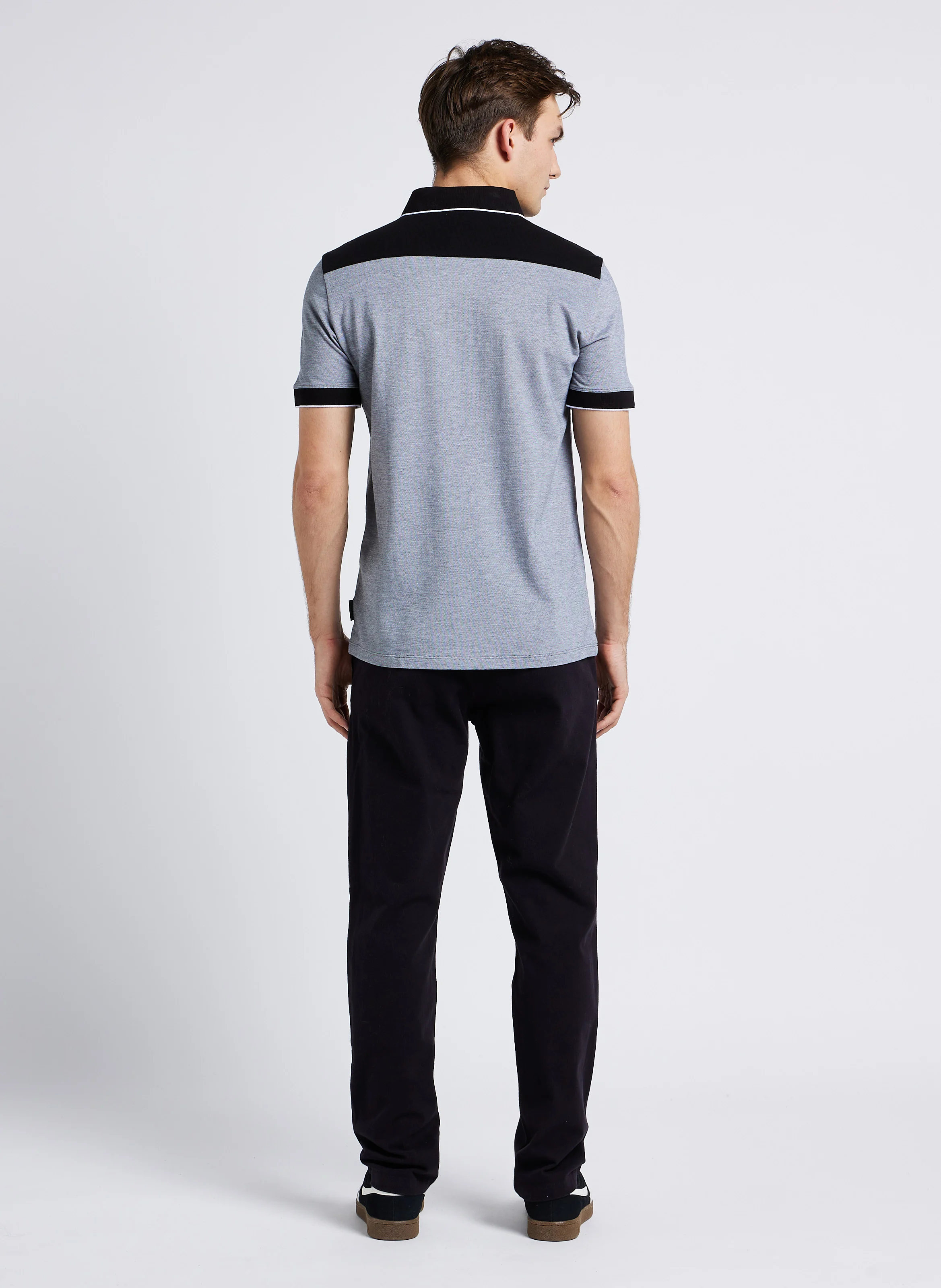 Polo regular fit en coton| Noir