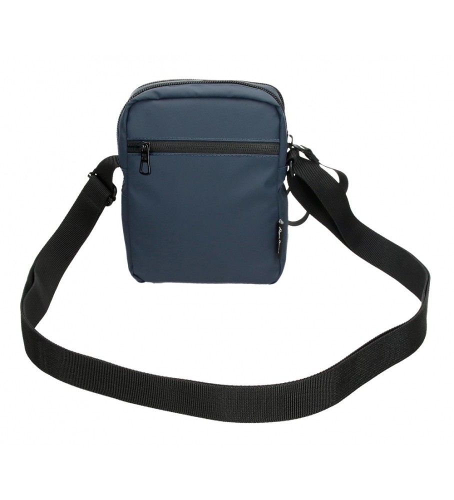 Bolsa de ombro pequena Pepe Jeans Hoxton com dois compartimentos, azul marinho