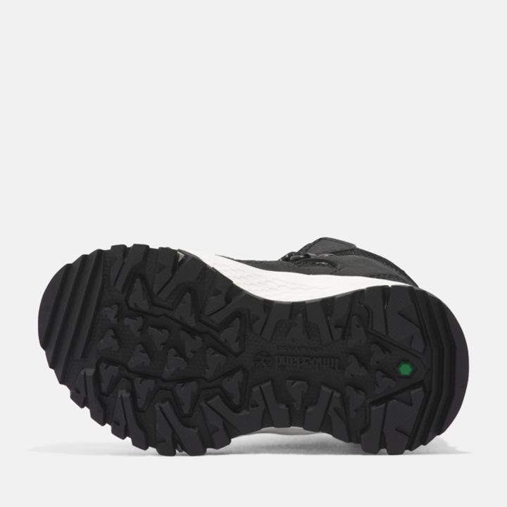 Bota de caminhada impermeável Lincoln Peak para crianças pequenas, na cor preta.