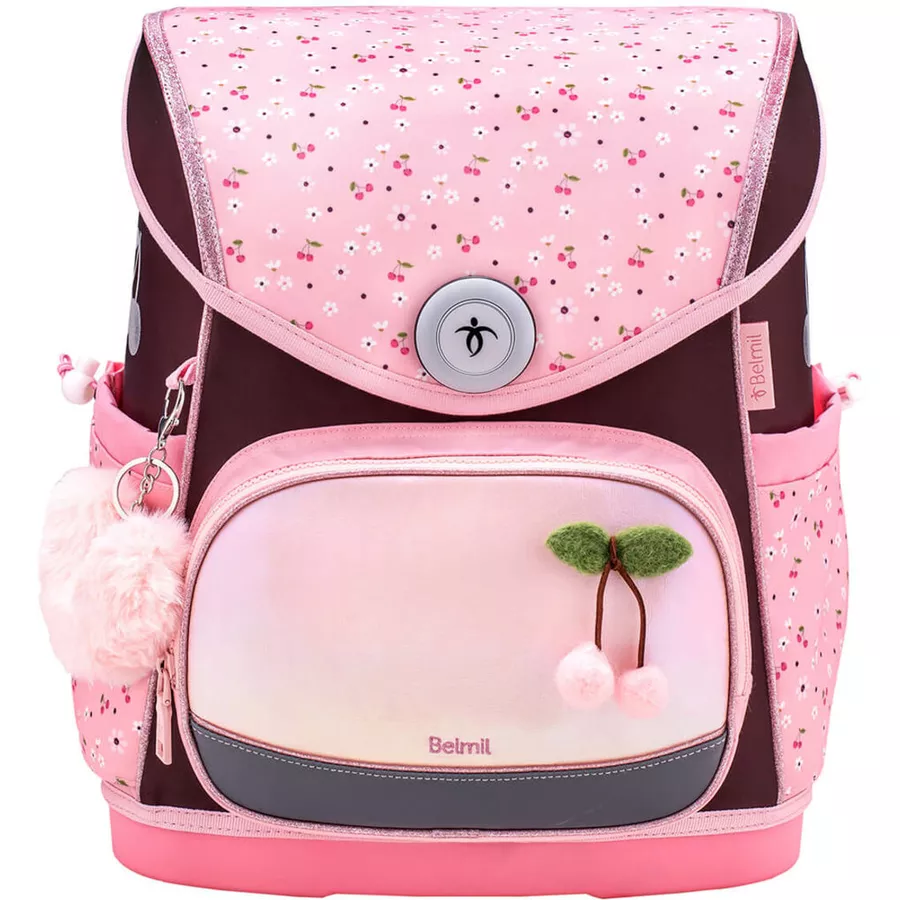 Belmil Schulranzen Premium Compact Plus Set 5-teilig Cherry Blossom