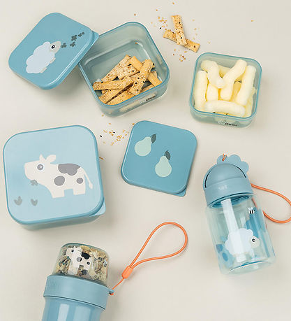 Done by Deer Snackboxen - Tiny Farm - 3er-Pack - Blau