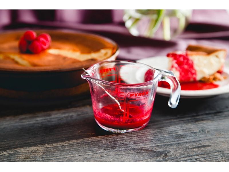 Pyrex Messbecher 0.25 L, 13 x 9 x 8 cm Messkrug aus Glas